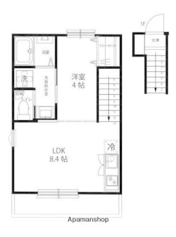 CASA SIMPATIA 小金井(1LDK/2階)の間取り写真