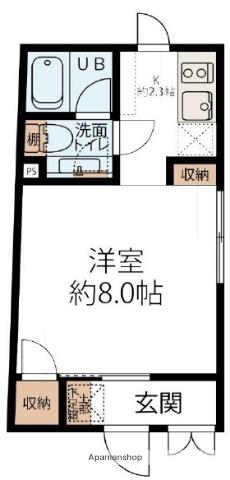 COMFORT EMINENCE(ワンルーム/2階)の間取り写真