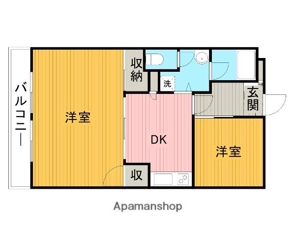 コンフォート武蔵関Ⅰ(2DK/3階)の間取り写真