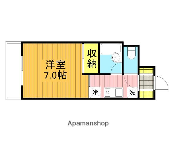 メゾン牧浦(1K/1階)の間取り写真