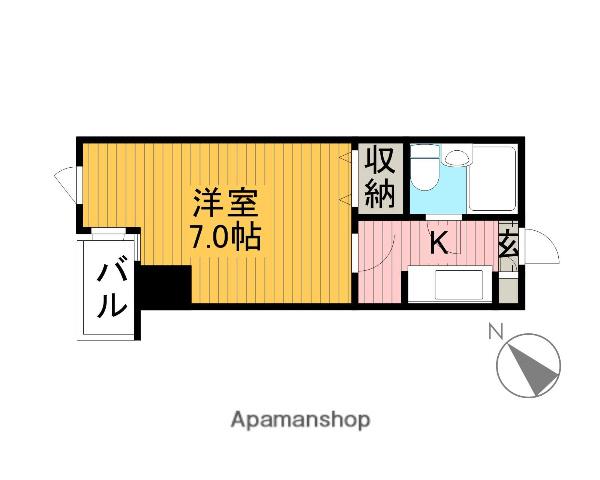 香紀ビル(1K/2階)の間取り写真