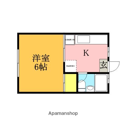 セゾンコート(1K/1階)の間取り写真
