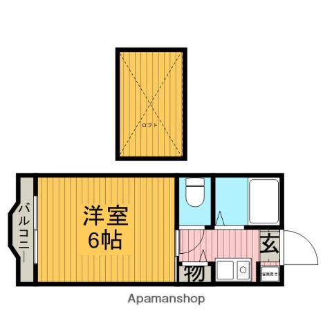 第三シャンポールフジ(ワンルーム/2階)の間取り写真