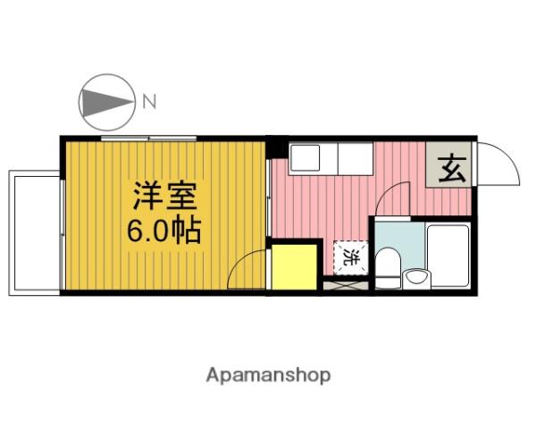 シティハイムフラワーコーポ 1階階 間取り