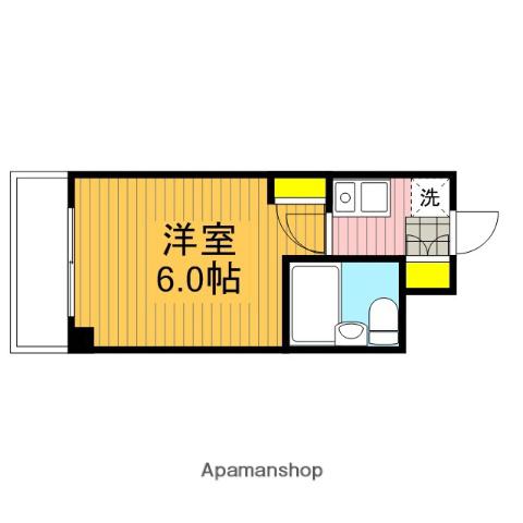初沢ビル(1K/4階)の間取り写真