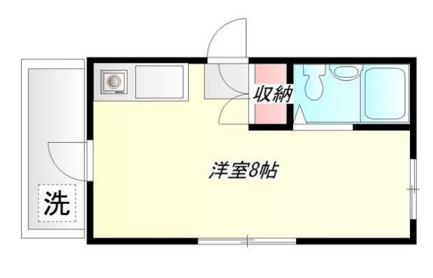 オーク三鷹(ワンルーム/3階)の間取り写真