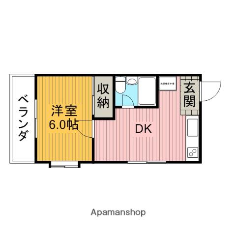 ハイム祥寺(1DK/2階)の間取り写真