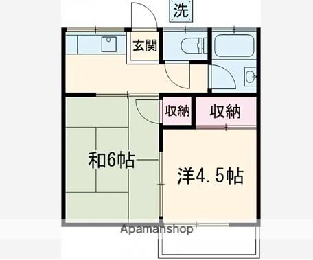 コーポ田中(2K/2階)の間取り写真