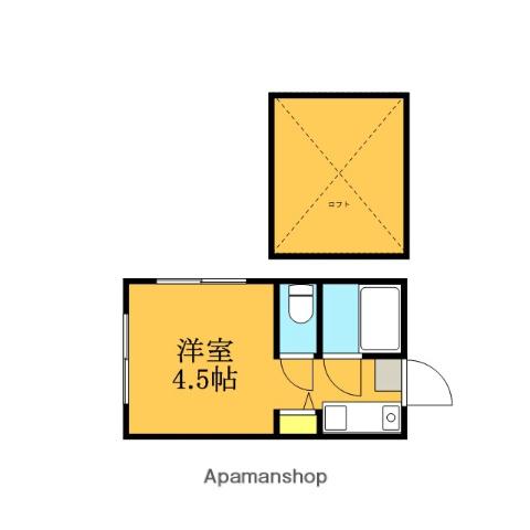 エクセランス小金井(ワンルーム/2階)の間取り写真