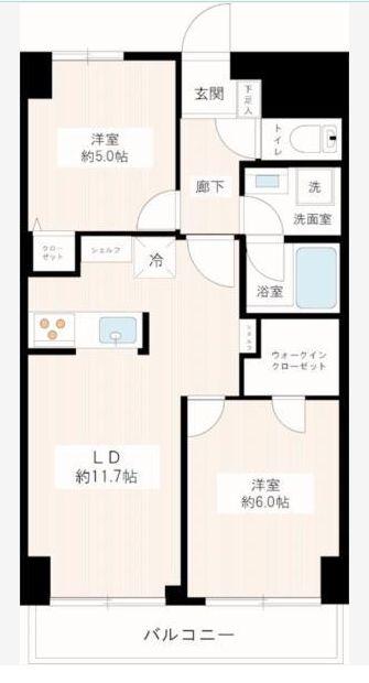 ロイヤルキャステージ恋ヶ窪 2階階 間取り