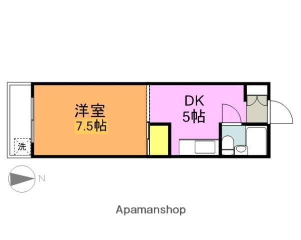 雅17ワイズ(1DK/1階)の間取り写真