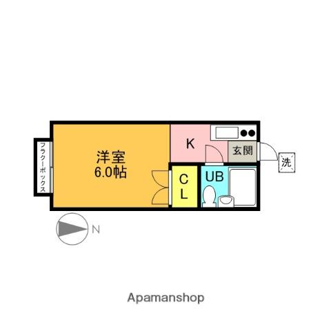コーポ小沢(ワンルーム/1階)の間取り写真