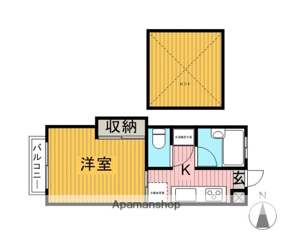 リバーサイドスギモト(1K/2階)の間取り写真