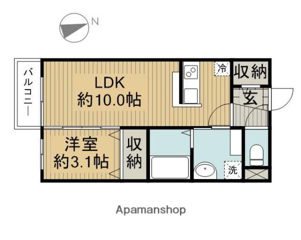 プルミエル(1LDK/2階)の間取り写真