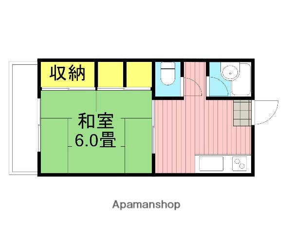 グリーン・ラフォーレ(1DK/2階)の間取り写真