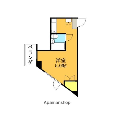 柳ビル(ワンルーム/3階)の間取り写真