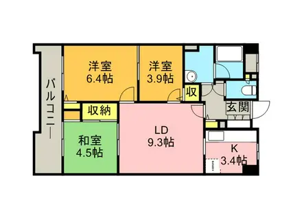 コーボック新小金井(3LDK/7階)の間取り写真