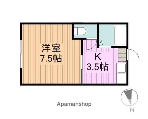 ハイムポロニア(1K/1階)の間取り写真