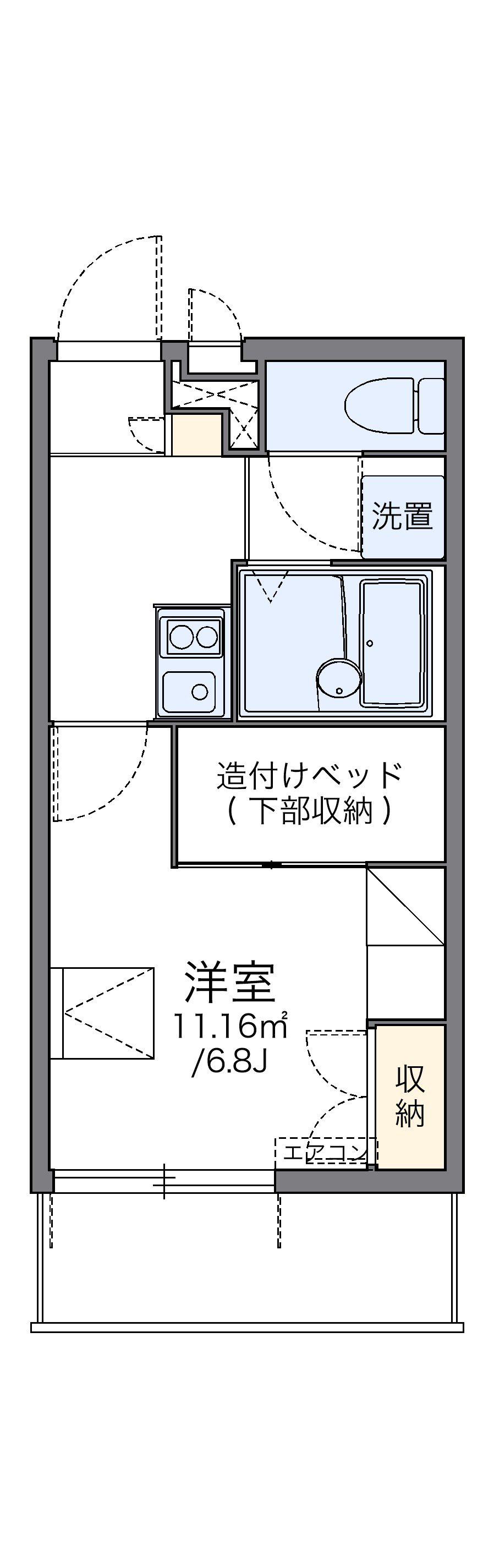 レオパレスセリオ国立 1階階 間取り
