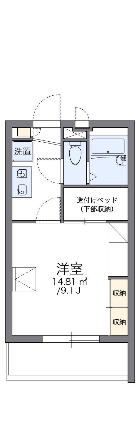 レオパレス富士見Ⅱ(1K/2階)の間取り写真