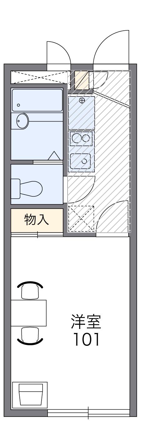 レオパレス森田21(1K/2階)の間取り写真