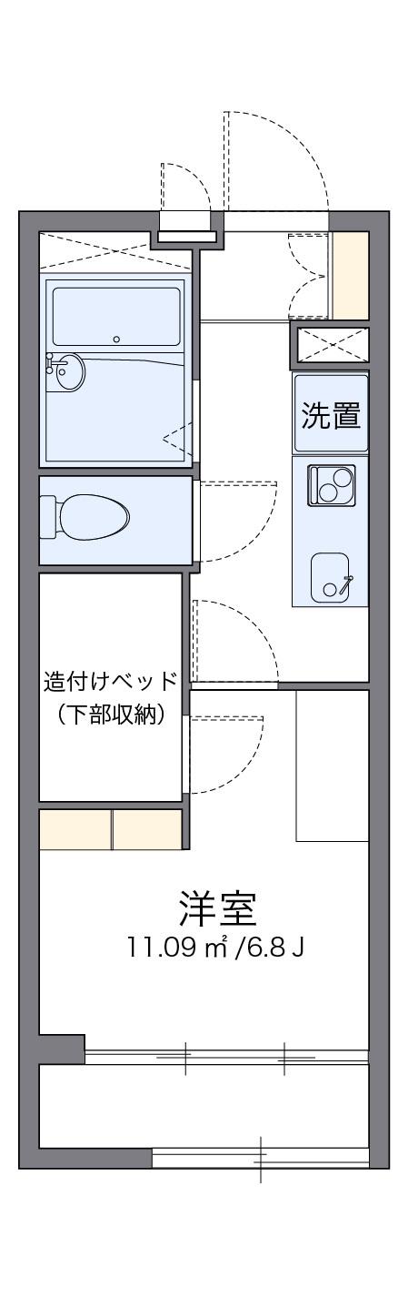 レオパレス中央Ⅱ(1K/2階)の間取り写真
