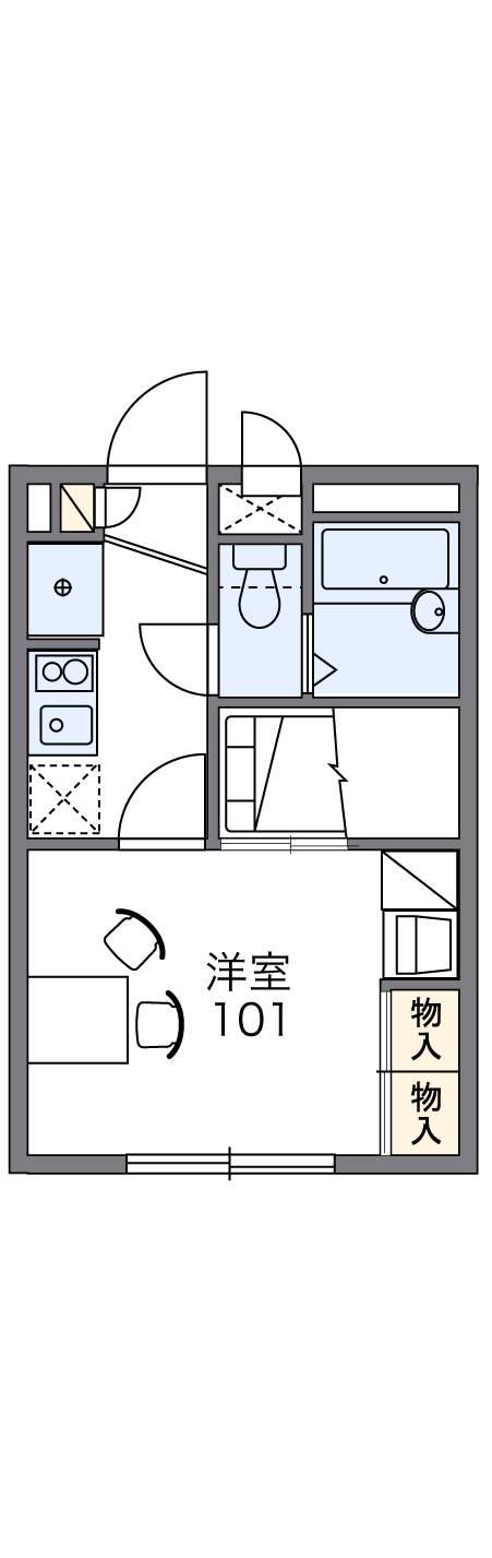 レオパレスMIYUKI(1K/3階)の間取り写真