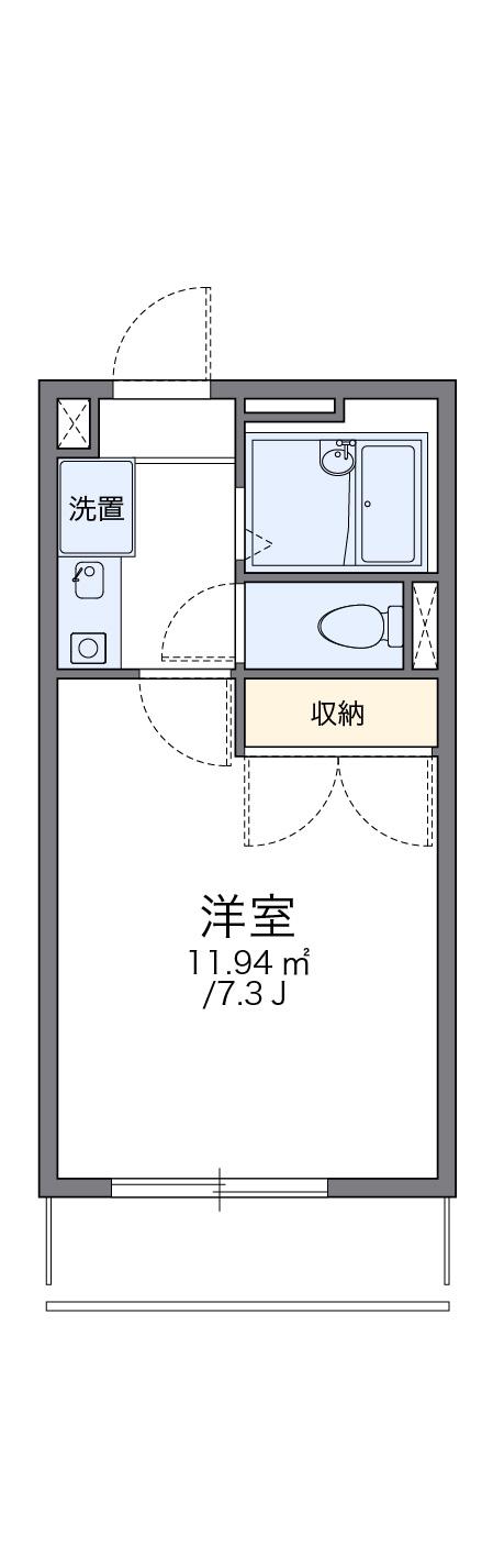 レオパレス葵第1(1K/2階)の間取り写真