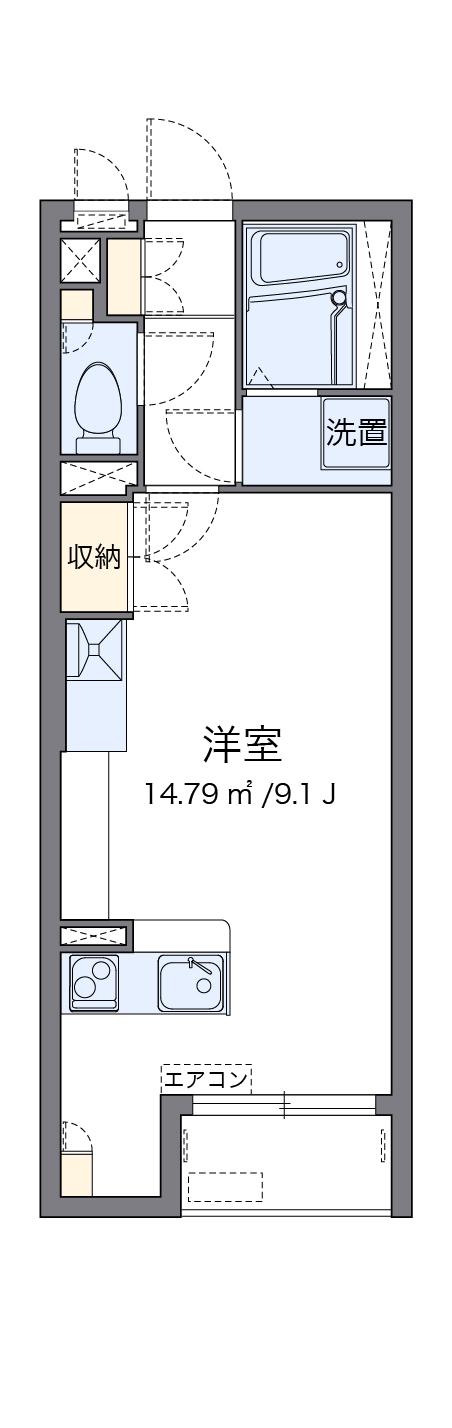 ミランダベル エスポワール秋津(ワンルーム/1階)の間取り写真