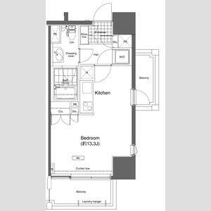 プライムアーバン久米川(ワンルーム/4階)の間取り写真