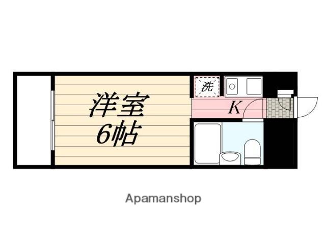 タッシ国立(1K/4階)の間取り写真