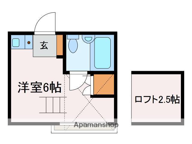 ハイツアリスト(ワンルーム/2階)の間取り写真
