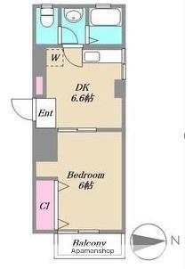 R-STYLE武蔵境(1DK/2階)の間取り写真