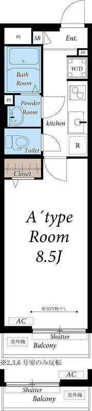 リブリ・アイリスS(1K/4階)の間取り写真