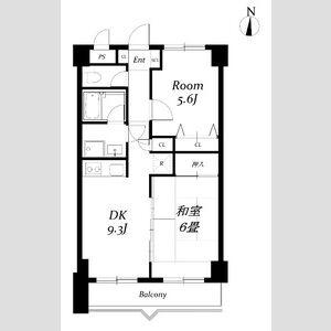 ロイヤルプレステージ(2DK/3階)の間取り写真