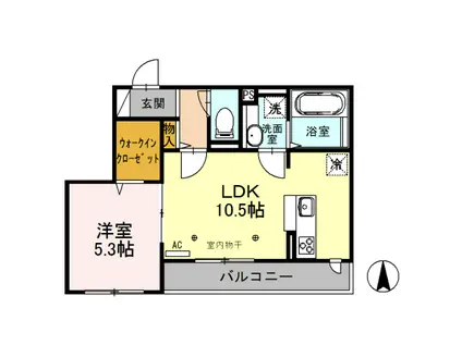 ティルタ アユ(1LDK/2階)の間取り写真