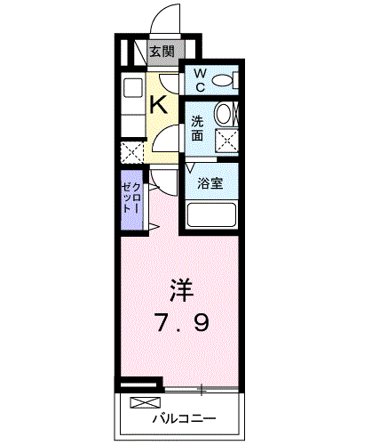 メゾン・ルミエール(1K/3階)の間取り写真