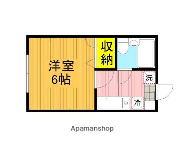 ブラウンハイツ(1K/1階)の間取り写真