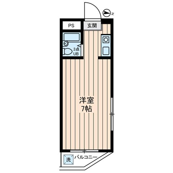 ドウェル砂川(ワンルーム/2階)の間取り写真