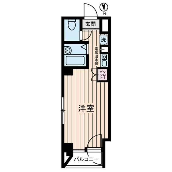 宮崎ビル(ワンルーム/3階)の間取り写真