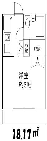 メゾンド・シャテンA(1K/1階)の間取り写真