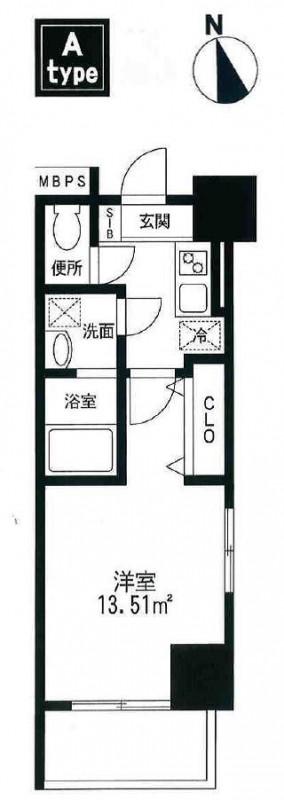 T.P.Cレジデンス府中 3階階 間取り