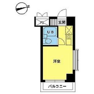 スカイコート八王子 第3(ワンルーム/5階)の間取り写真