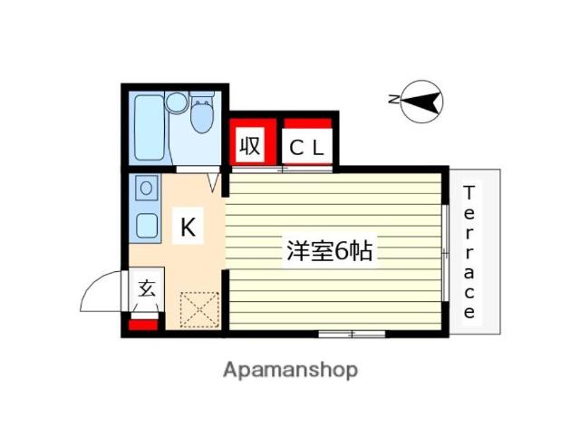 メゾンアイラ(1K/1階)の間取り写真