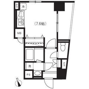 フォレストヒルズ立川(ワンルーム/4階)の間取り写真
