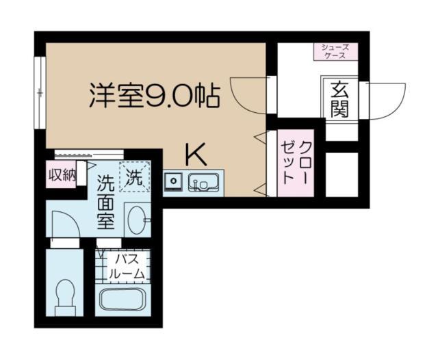 AIFORT立川(ワンルーム/1階)の間取り写真