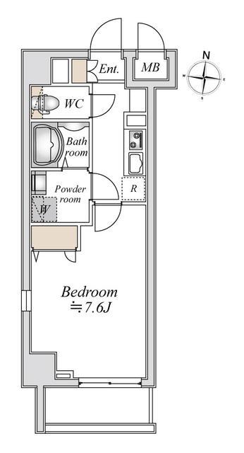 NーSTAGE上北台(1K/7階)の間取り写真