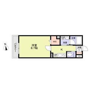 メゾン・ドゥ・フローラ(1K/2階)の間取り写真