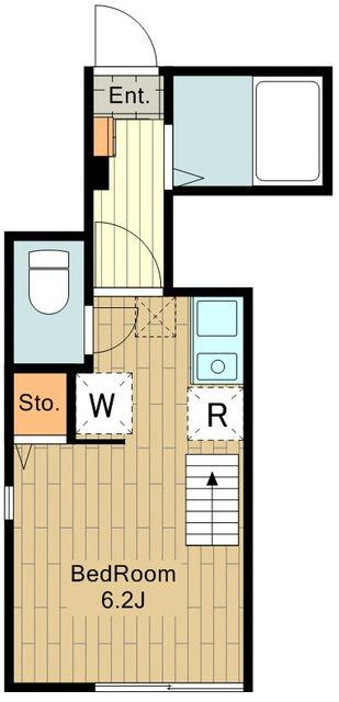ARMOISE立川(ワンルーム/1階)の間取り写真
