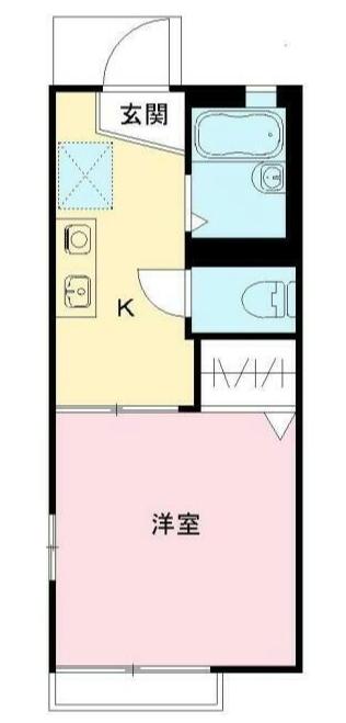 エスエスハイム(1K/1階)の間取り写真